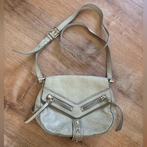 CLEAN GIRL old money Botiker Leather Crossbody Bag purse studs grey **2 for 20**